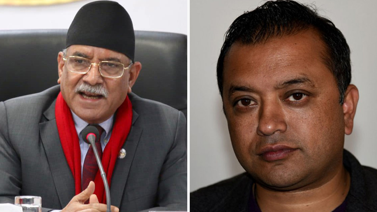 कांग्रेस महामन्त्री थापाले भेटे प्रधानमन्त्री प्रचण्डलाई